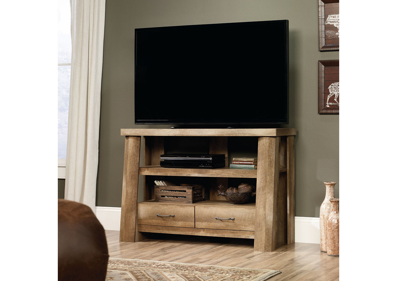 Boone Mountain Craftsman Oak Anywhere Console,Sauder